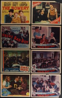 5x0245 LOT OF 8 JACKIE COOPER LOBBY CARDS 1930s-1940s great images from several of his movies!