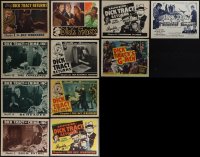 5x0238 LOT OF 11 DICK TRACY SERIAL LOBBY CARDS 1940s-1950s Ralph Byrd as the detective hero!