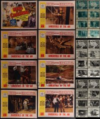 5x0224 LOT OF 52 KING OF THE CARNIVAL SERIAL LOBBY CARDS 1955 complete sets from all 12 chapters!