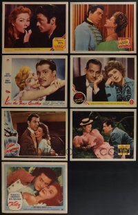 5x0246 LOT OF 7 1940S LOBBY CARDS 1940s great scenes from a variety of different movies!