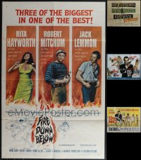 5x0368 LOT OF 4 FOLDED ORIGINAL & REPRO POSTERS 1950s-1990s Fire Down Below, Pal Joey, James Bond!