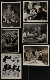 5x0405 LOT OF 6 8X10 STILLS SHOWING GAMBLING SCENES 1940s-1960s Clark Gable, Frank Sinatra & more!