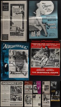 5x0271 LOT OF 13 UNCUT FILM NOIR PRESSBOOKS 1950s advertising for a variety of different movies!