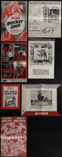 5x0275 LOT OF 7 UNCUT PRESSBOOKS 1940s-1950s advertising for a variety of movies, Flash Gordon!