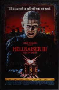 5x0953 LOT OF 6 UNFOLDED SINGLE-SIDED 27X41 HELLRAISER III: HELL ON EARTH ONE-SHEETS 1992 Pinhead!