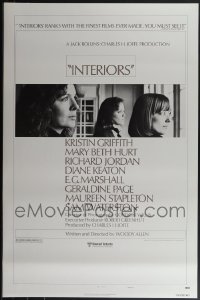 5x0831 LOT OF 12 UNFOLDED SINGLE-SIDED 27X41 INTERIORS STYLE B ONE-SHEETS 1978 Woody Allen