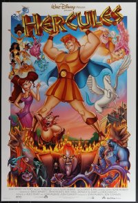 5x0944 LOT OF 7 UNFOLDED DOUBLE-SIDED 27X40 HERCULES ONE-SHEETS 1997 Disney feature cartoon!