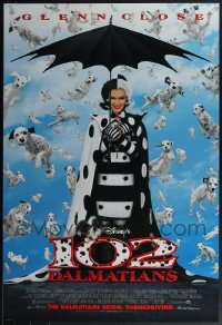 5x0794 LOT OF 16 UNFOLDED DOUBLE-SIDED 27X40 102 DALMATIANS ADVANCE ONE-SHEETS 2000 Disney!