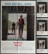 5x0195 LOT OF 5 FOLDED RIO LOBO ONE-SHEETS 1970 Howard Hawks western, give 'em hell, John Wayne!