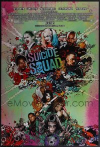 5x0858 LOT OF 11 UNFOLDED DOUBLE-SIDED 27X40 SUICIDE SQUAD ADVANCE ONE-SHEETS 2016 Margot Robbie