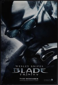 5x0799 LOT OF 15 UNFOLDED SINGLE-SIDED 27X40 BLADE TRINITY TEASER ONE-SHEETS 2004 Wesley Snipes