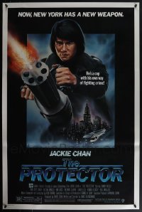 5x0844 LOT OF 11 UNFOLDED SINGLE-SIDED 27X41 PROTECTOR ONE-SHEETS 1985 Jackie Chan fighting crime!