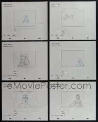 5x0356 LOT OF 6 KING OF THE HILL PENCIL DRAWINGS 2000s Hank, Peggy, Dale & more, Mike Judge