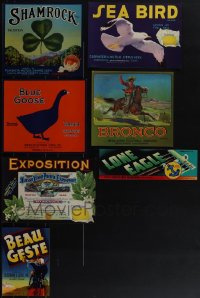 5x0339 LOT OF 24 CRATE LABELS 1940s all with great artwork for fruit & vegetable distributors!