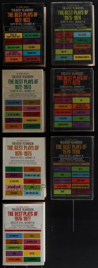 5x0294 LOT OF 7 BURNS MANTLE THEATER YEARBOOKS THE BEST PLAYS OF 1971-1980 1971-1980 Broadway!