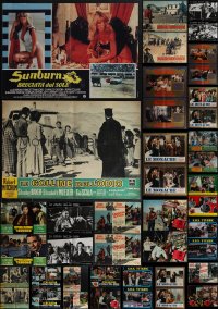 5x0522 LOT OF 97 FORMERLY FOLDED ITALIAN 19X27 PHOTOBUSTAS 1960s-1980s a variety of movie scenes!