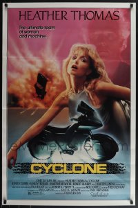 5x0899 LOT OF 9 UNFOLDED SINGLE-SIDED 27X41 CYCLONE ONE-SHEETS 1987 sexy Heather Thomas & machine!