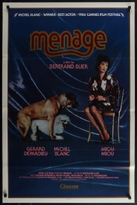 5x0756 LOT OF 19 UNFOLDED SINGLE-SIDED 27X41 MENAGE ONE-SHEETS 1986 Michel Blanc in drag!