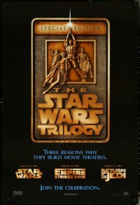 5x0997 LOT OF 5 UNFOLDED SINGLE-SIDED 27X40 STAR WARS TRILOGY STYLE F ONE-SHEETS 1997 cool!