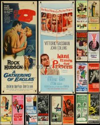 5x0463 LOT OF 18 MOSTLY UNFOLDED 1960S INSERTS 1960s great images from a variety of movies!