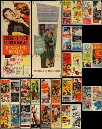 5x0431 LOT OF 30 FORMERLY FOLDED INSERTS 1950s-1970s great images from a variety of movies!