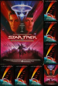 5x0927 LOT OF 8 UNFOLDED DOUBLE-SIDED & SINGLE-SIDED 27X40 STAR TREK ONE-SHEETS 1989-1998 cool!