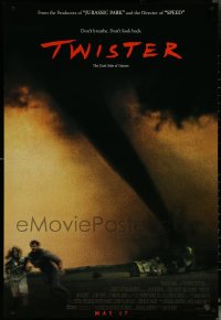 5x1010 LOT OF 5 UNFOLDED DOUBLE-SIDED 27X40 TWISTER INTERNATIONAL ADVANCE ONE-SHEETS 1996 Chrichton