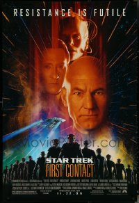 5x0999 LOT OF 5 UNFOLDED SINGLE-SIDED 27X40 STAR TREK: FIRST CONTACT ADVANCE ONE-SHEETS 1996 cool!