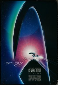 5x0998 LOT OF 5 UNFOLDED SINGLE-SIDED 27X40 STAR TREK: GENERATIONS ADVANCE ONE-SHEETS 1994 cool!