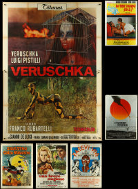 5x0103 LOT OF 8 FOLDED ITALIAN TWO-PANELS 1960s-1980s great images from a variety of movies!