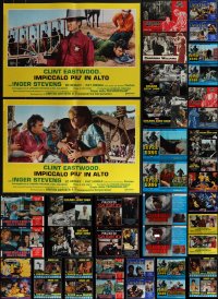 5x0527 LOT OF 68 FORMERLY FOLDED ITALIAN 19X27 PHOTOBUSTAS 1970s-1990s a variety of movie scenes!