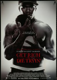 5x0753 LOT OF 20 UNFOLDED DOUBLE-SIDED 27X40 GET RICH OR DIE TRYIN' ADVANCE ONE-SHEETS 2005 50 Cent