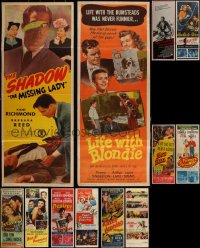 5x0474 LOT OF 12 MOSTLY FORMERLY FOLDED INSERTS 1940s-1980s great images from a variety of movies!