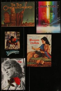 5x0314 LOT OF 5 SOUVENIR PROGRAM BOOKS 1950s-1970s Ten Commandments, Star Trek, Superman & more!