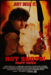 5x0779 LOT OF 17 UNFOLDED SINGLE-SIDED 27X40 HOT SHOTS PART DEUX ONE-SHEETS 1993 Charlie Sheen