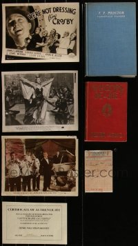 5x0355 LOT OF 6 MISCELLANEOUS ITEMS 1930s-1940s movie stills, autograph & two hardcover books!