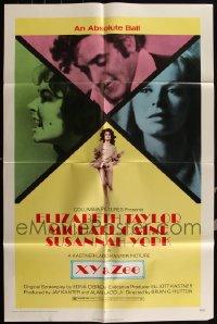 5x0149 LOT OF 19 FOLDED X Y & ZEE ONE-SHEETS 1971 Elizabeth Taylor, Michael Caine, Susannah York