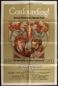 5x0185 LOT OF 7 FOLDED SEVEN-PER-CENT SOLUTION ONE-SHEETS 1976 Nicol Williamson as Sherlock Holmes!