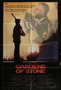 5x0193 LOT OF 6 FOLDED GARDENS OF STONE ONE-SHEETS 1987 Francis Ford Coppola, James Caan, Huston