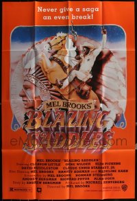 5x0417 LOT OF 6 FOLDED BLAZING SADDLES COMMERCIAL POSTERS 1990s John Alvin art of Mel Brooks!