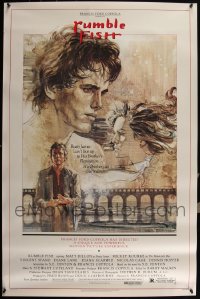 5x0947 LOT OF 6 UNFOLDED SINGLE-SIDED 27X41 RUMBLE FISH ONE-SHEETS 1983 art of Matt Dillon!