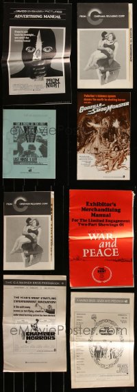 5x0272 LOT OF 11 UNCUT PRESSBOOKS 1970s-1980s advertising for a variety of different movies!