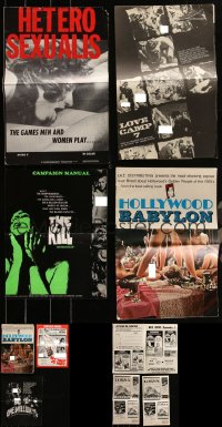 5x0274 LOT OF 8 SEXPLOITATION UNCUT PRESSBOOKS 1960s-1970s sexy images with lots of nudity!