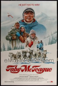 5x0646 LOT OF 28 UNFOLDED SINGLE-SIDED 27X41 TOBY MCTEAGUE ONE-SHEETS 1986 Canadian sled dog art!