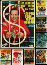 5x0100 LOT OF 11 FOLDED ITALIAN TWO-PANELS 1960-1980s great images from a variety of movies!