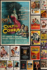 5x0117 LOT OF 71 FOLDED ONE-SHEETS 1940s-1990s great images from a variety of different movies!