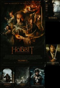 5x0974 LOT OF 6 UNFOLDED DOUBLE-SIDED 27X40 HOBBIT & LORD OF THE RINGS ONE-SHEETS 2000s-2010s cool!