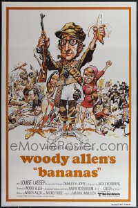 5x0901 LOT OF 9 UNFOLDED SINGLE-SIDED 27X41 BANANAS R80 INTERNATIONAL ONE-SHEETS R1980 Woody Allen!