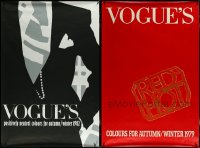 5x0429 LOT OF 4 UNFOLDED VOGUE ADVERTISING POSTERS 1970s-1980s each with cool artwork!