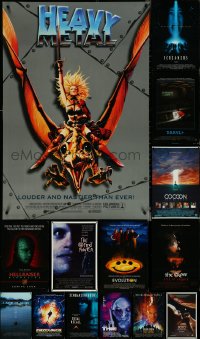 5x0791 LOT OF 16 UNFOLDED MOSTLY SINGLE-SIDED MOSTLY 27X40 HORROR/SCI-FI ONE-SHEETS 1980s-2000s